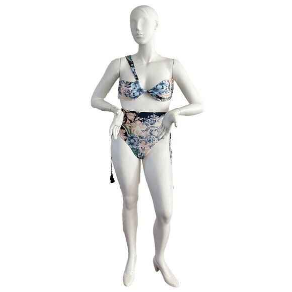 Aqua Bendita Swimsuit Size XL Blue Multicolor 2 Piece Mariette-Etta - Picture 2 of 12